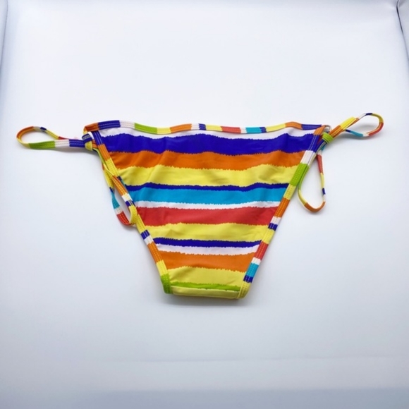 🙋🍍 Classic String Bikini OS Stripes Rainbow - Picture 3 of 3